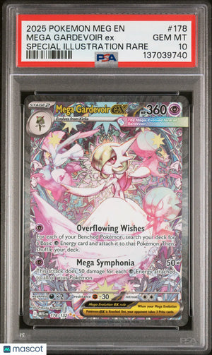 Mega Gardevoir EX SIR PSA 10 178/132 Mega Evolutions 2025 Pokemon 