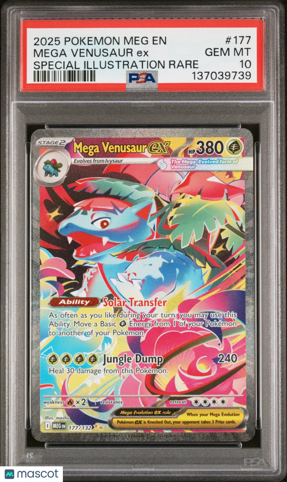 Mega Venusaur EX PSA 10 SIR 2025 Pokemon Mega Evolutions 177/132 