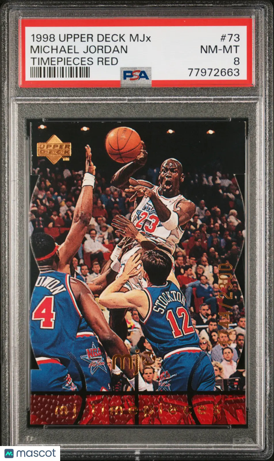 Michael Jordan /2300 1998-99 UD MJX Timepieces Red Upper Deck 98-99 PSA 8 