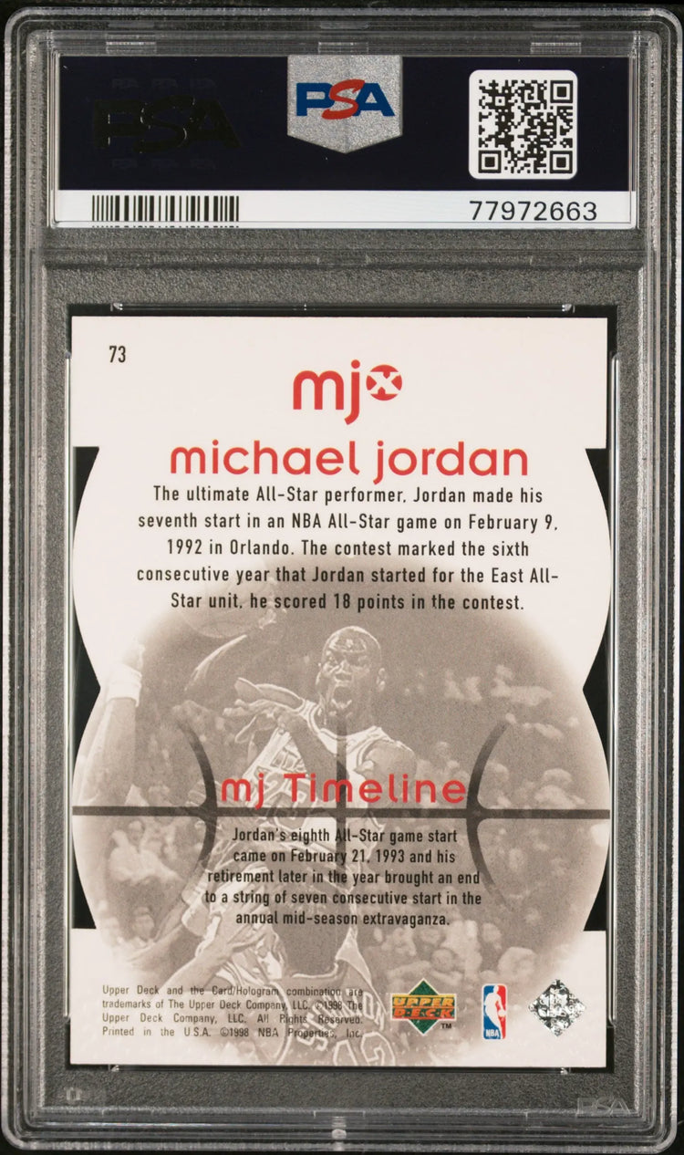 Michael Jordan /2300 1998-99 UD MJX Timepieces Red Upper Deck 98-99 PSA 8 