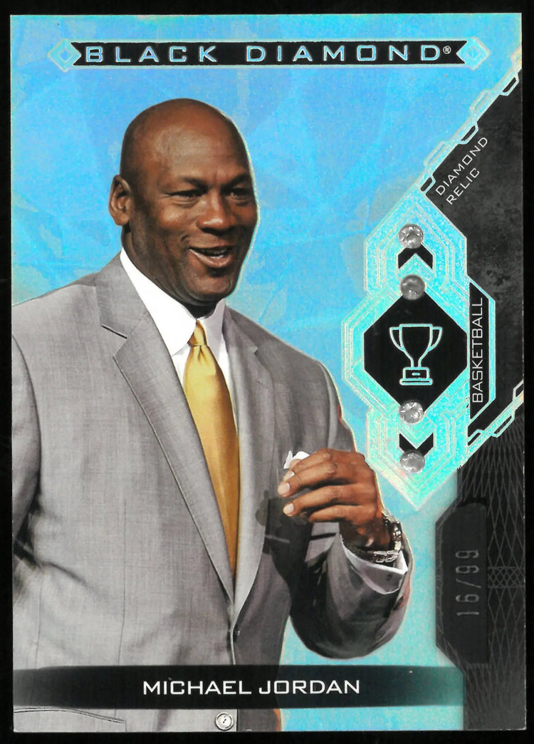 Michael Jordan /99 Black Diamond Relic Quad 2023 Goodwin Champions 