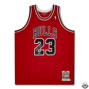 Michael Jordan Autographed 1986-87 Chicago Bulls Red Authentic Mitchell & Ness Jersey 