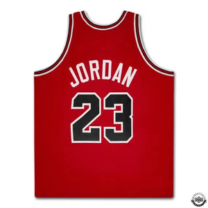 Michael Jordan Autographed 1986-87 Chicago Bulls Red Authentic Mitchell & Ness Jersey 