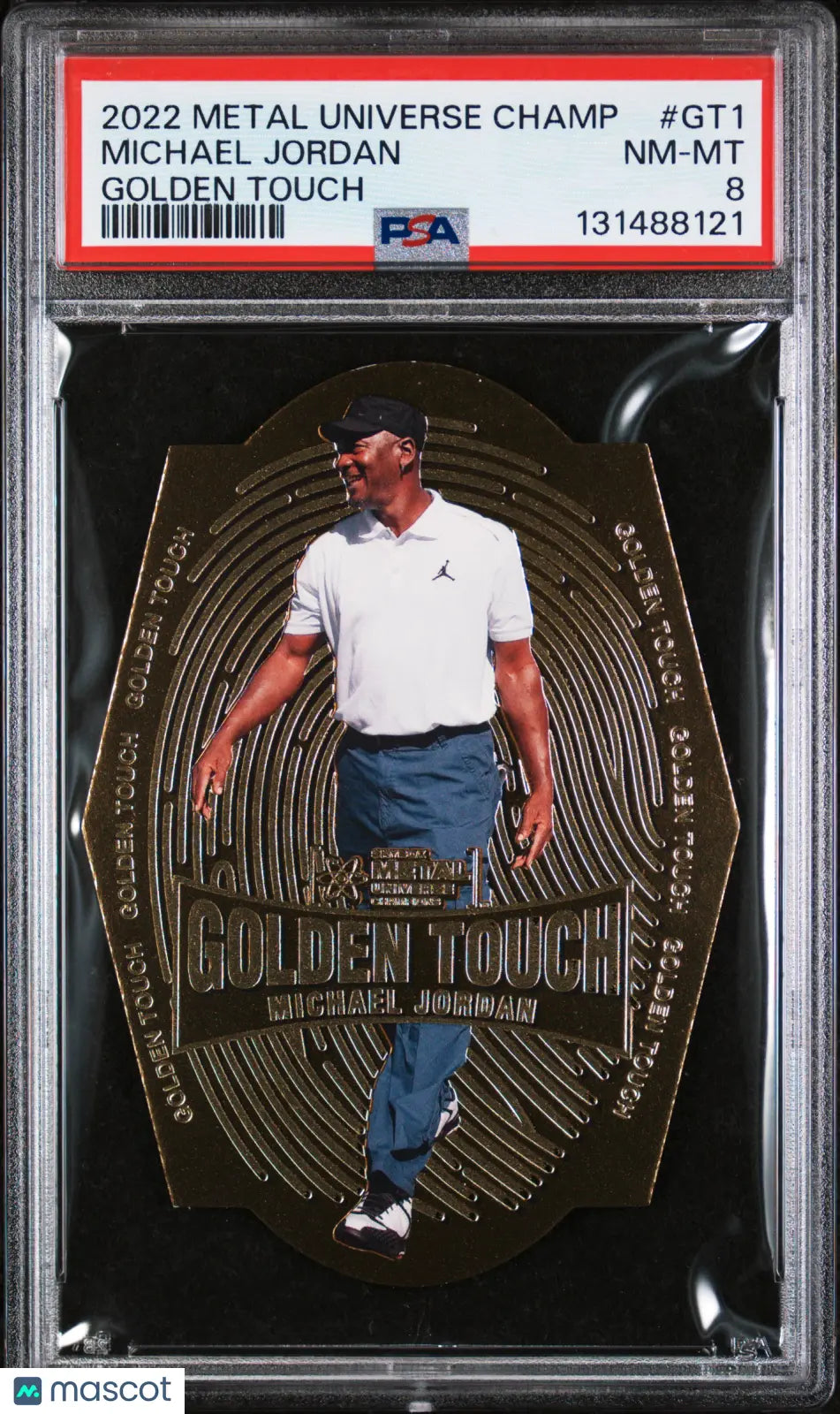 Michael Jordan Golden Touch PSA 8 2022 Metal Universe Champions DIE CUT 