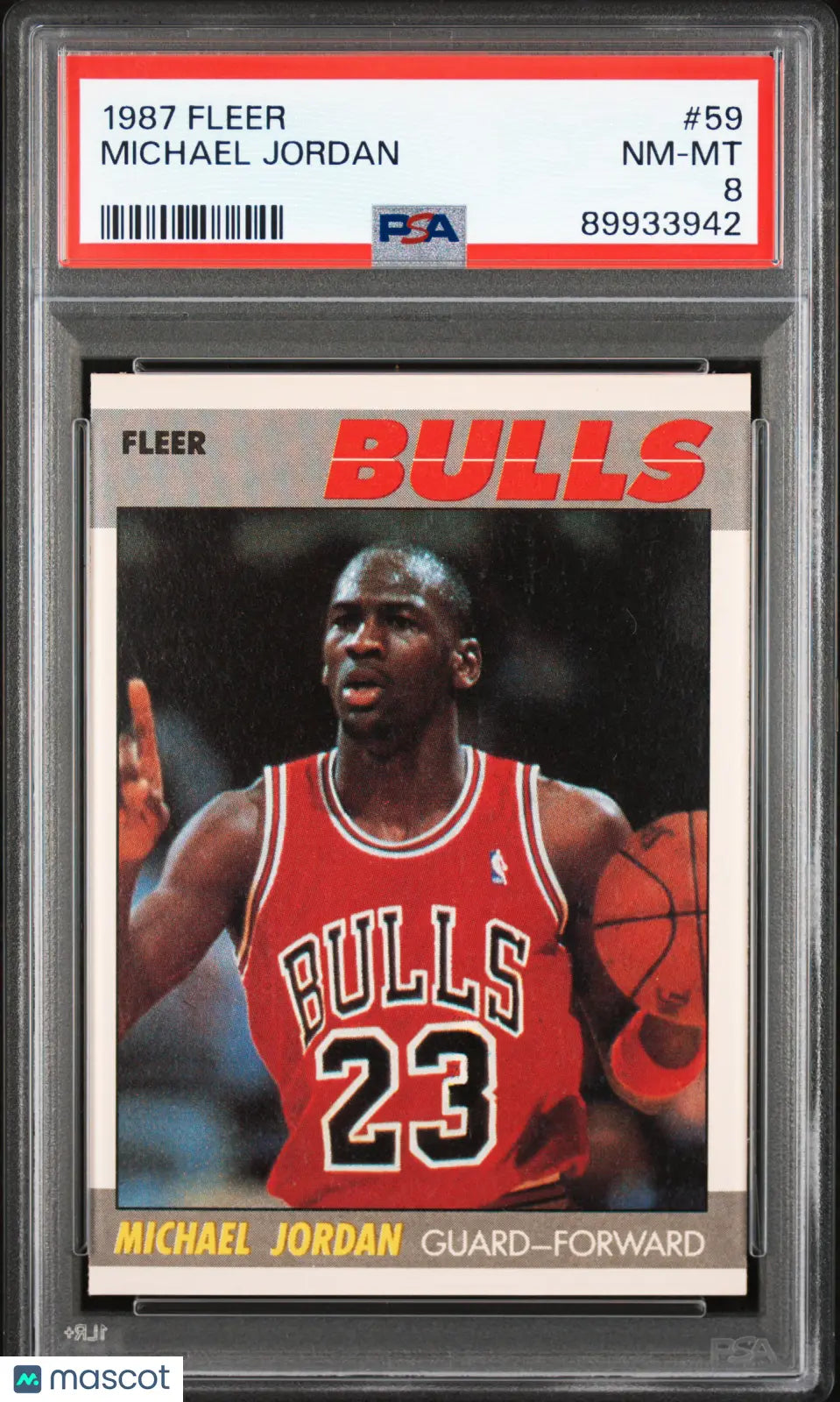 Michael Jordan PSA 8 1987-88 87-88 Fleer 2ND YEAR Chicago Bulls 