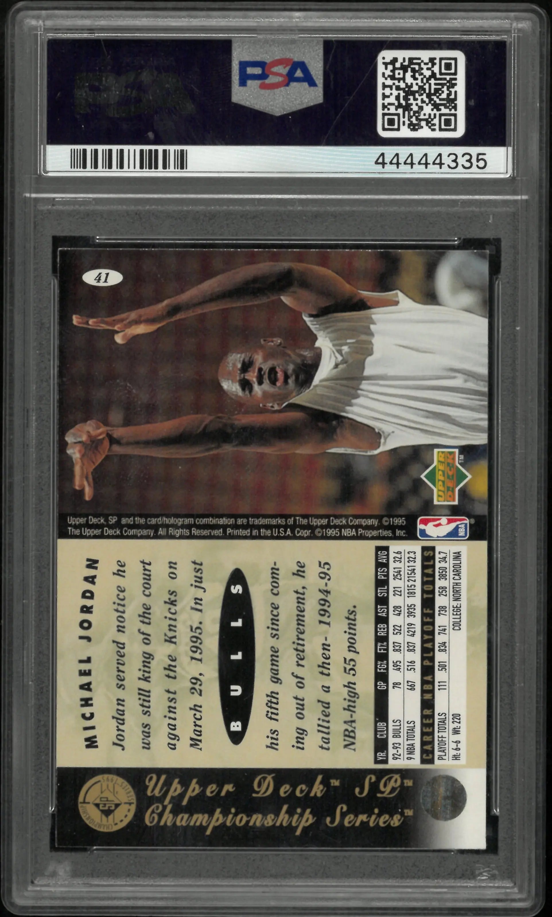 Michael Jordan Returns 1994 SP Championship PSA 9 