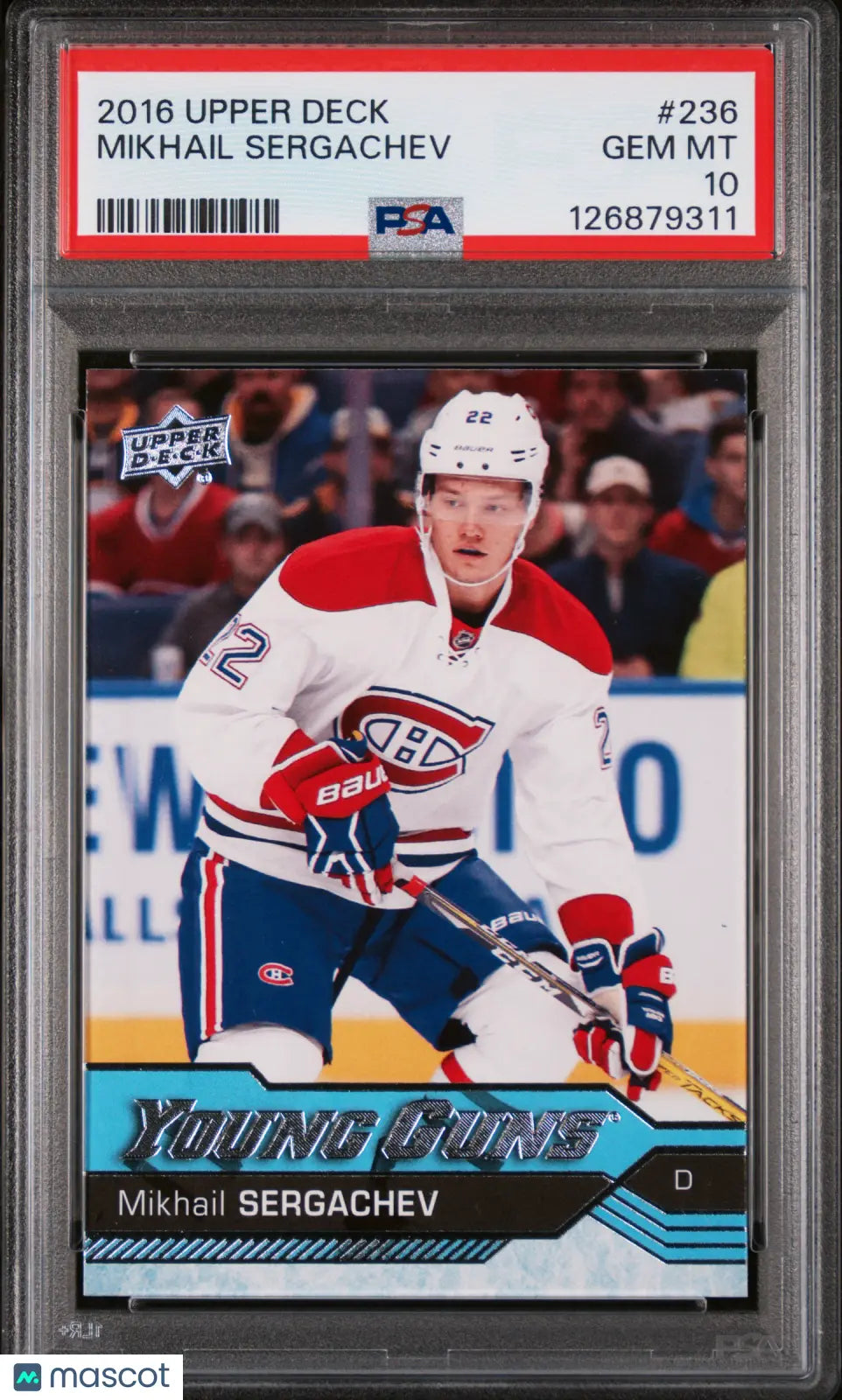 Mikhail Sergachev Young Guns PSA 10 RC Rookie 2016-17 16-17 UD Upper Deck 