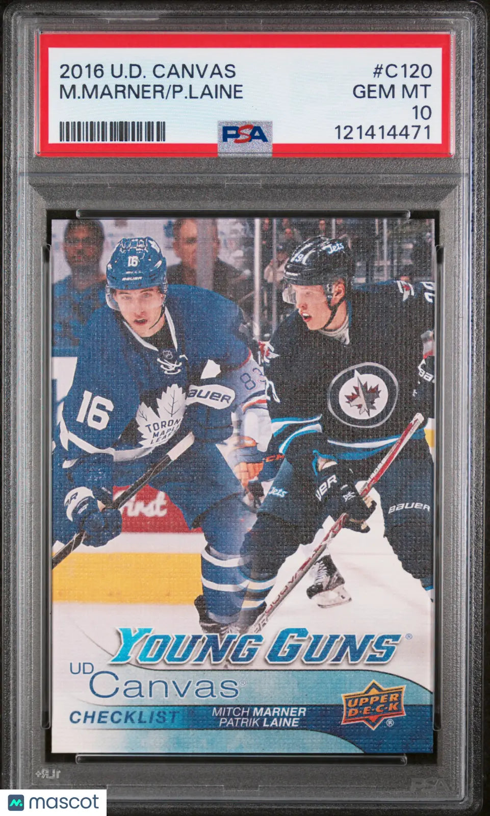 Mitch Marner Patrik Laine Young Guns Canvas PSA 10 UD 2016-17 16-17 Checklist SP 