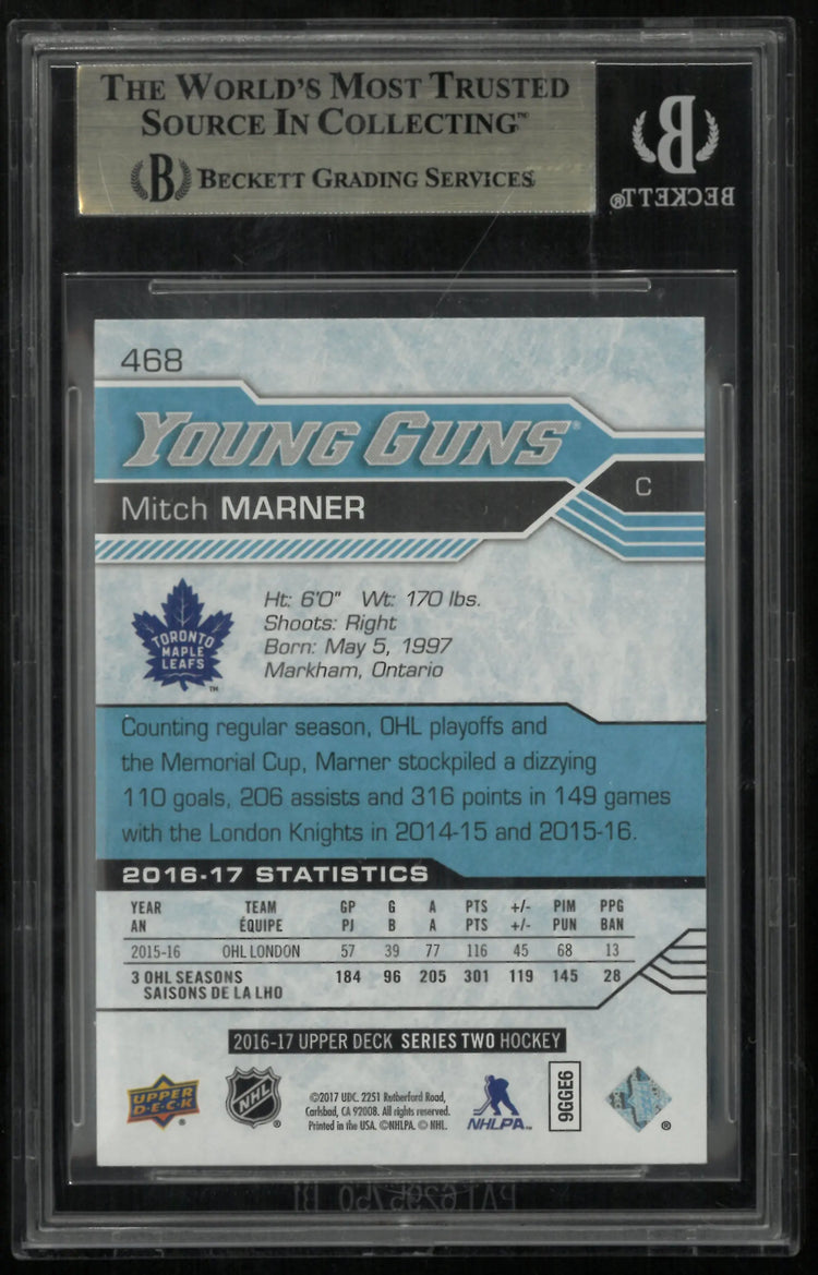 Mitch Marner RC BGS 9.5 w 10 Young Guns 2016-17 16-17 Rookie Upper Deck KNIGHTS 