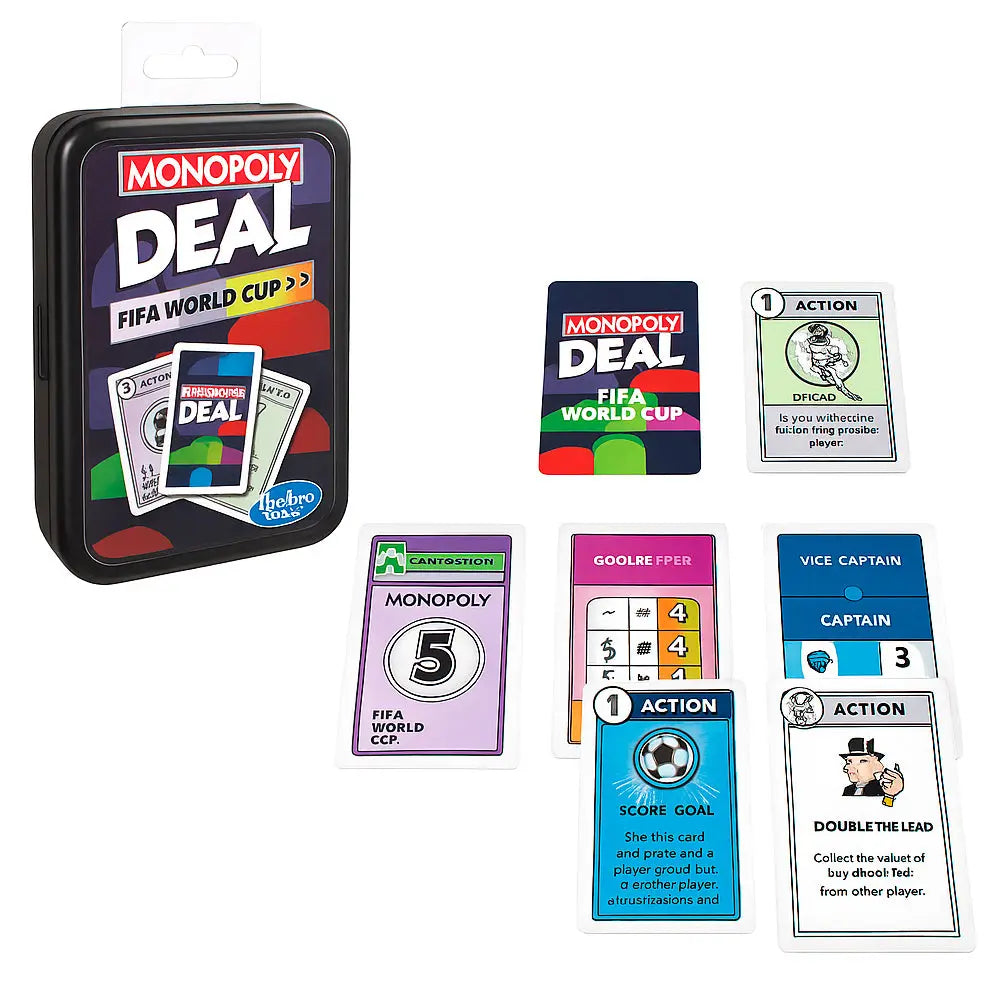 Monopoly Deal FIFA Bilingual Card Game 