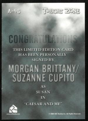 Morgan Brittany/Suzanna Cupito as Susan Twilight Zone Auto Autograph #A-98 