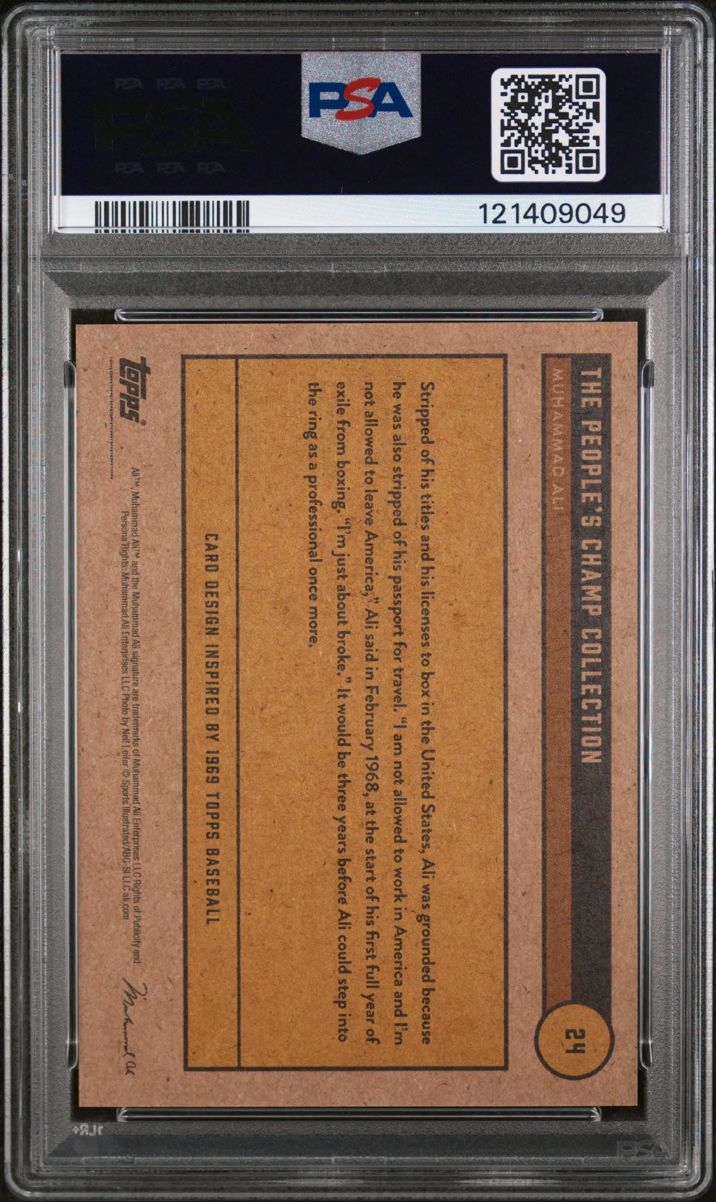 Muhammed Ali /5 Silver People's Champ PSA 10 2021 Topps #24 Rock and Hard Place 