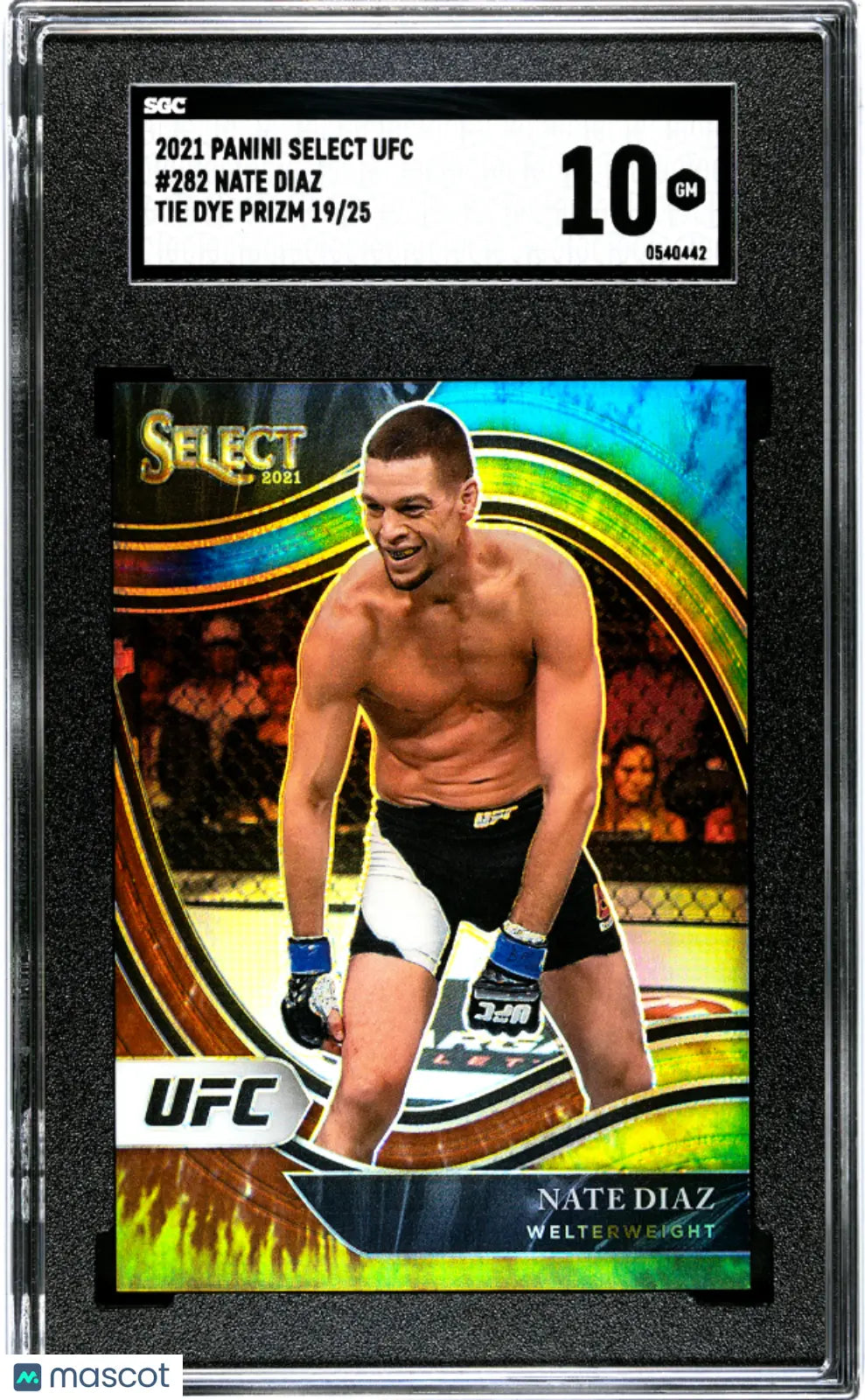 Nate Diaz 2021 Select Blue Disco Prizm /99 SGC 10 GEM UFC Stockton MMA 