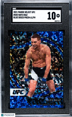 Nate Diaz /25 Tie Dye Prizm 2021 Select SGC 10 GEM MINT UFC MMA Stockton 19/25 