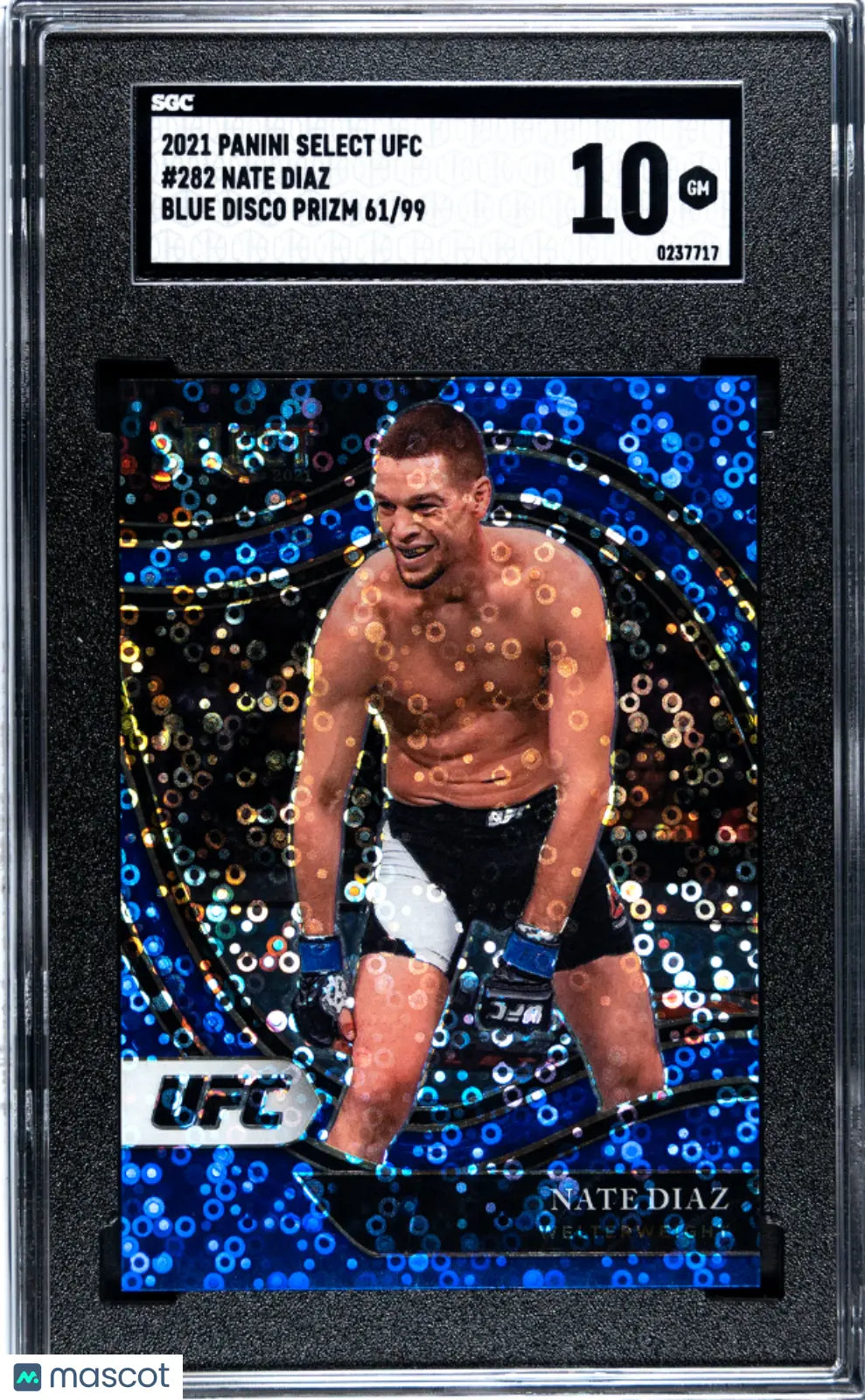 Nate Diaz /25 Tie Dye Prizm 2021 Select SGC 10 GEM MINT UFC MMA Stockton 19/25 