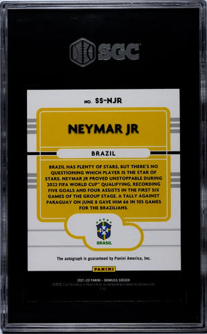 Neymar Jr Auto Gold /10 SGC 9 2021-22 Donruss Road to Qatar Signature Series 
