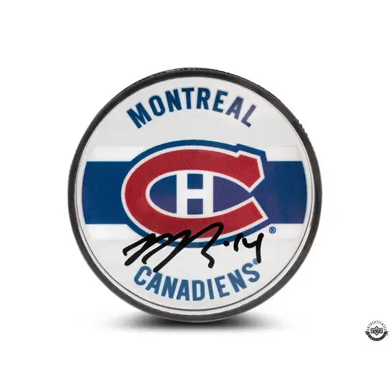 Nick Suzuki Autographed Montreal Canadiens Acrylic Puck 