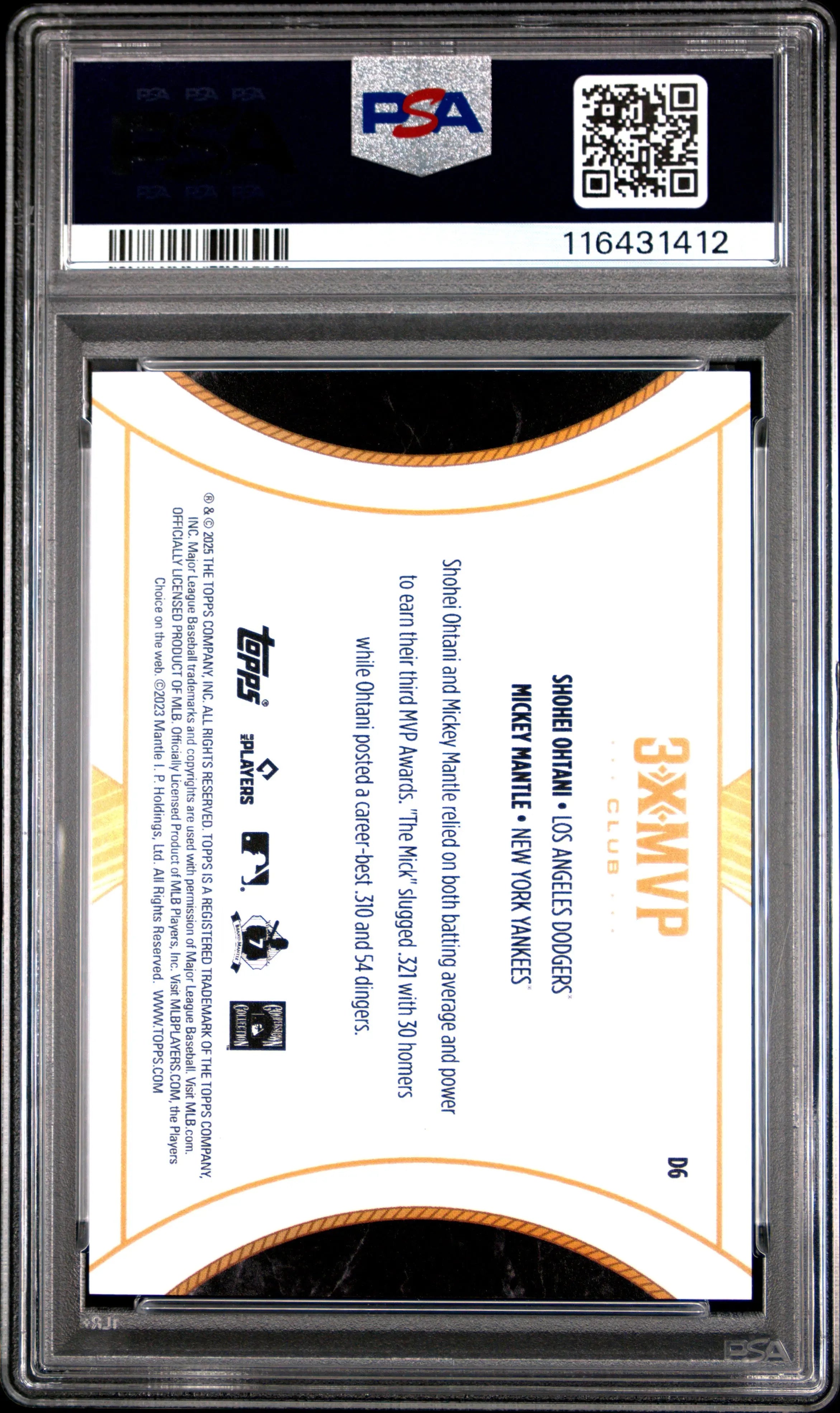 Ohtani Mantle PSA 10 /99 2025 Topps Welcome to the Club GREEN STARDUST FOIL 