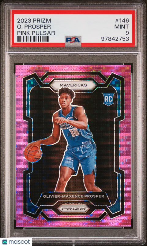 Olivier-Maxence Prospect /42 RC Rookie PSA 9 Pink Pulsar Prizm 2023-24
