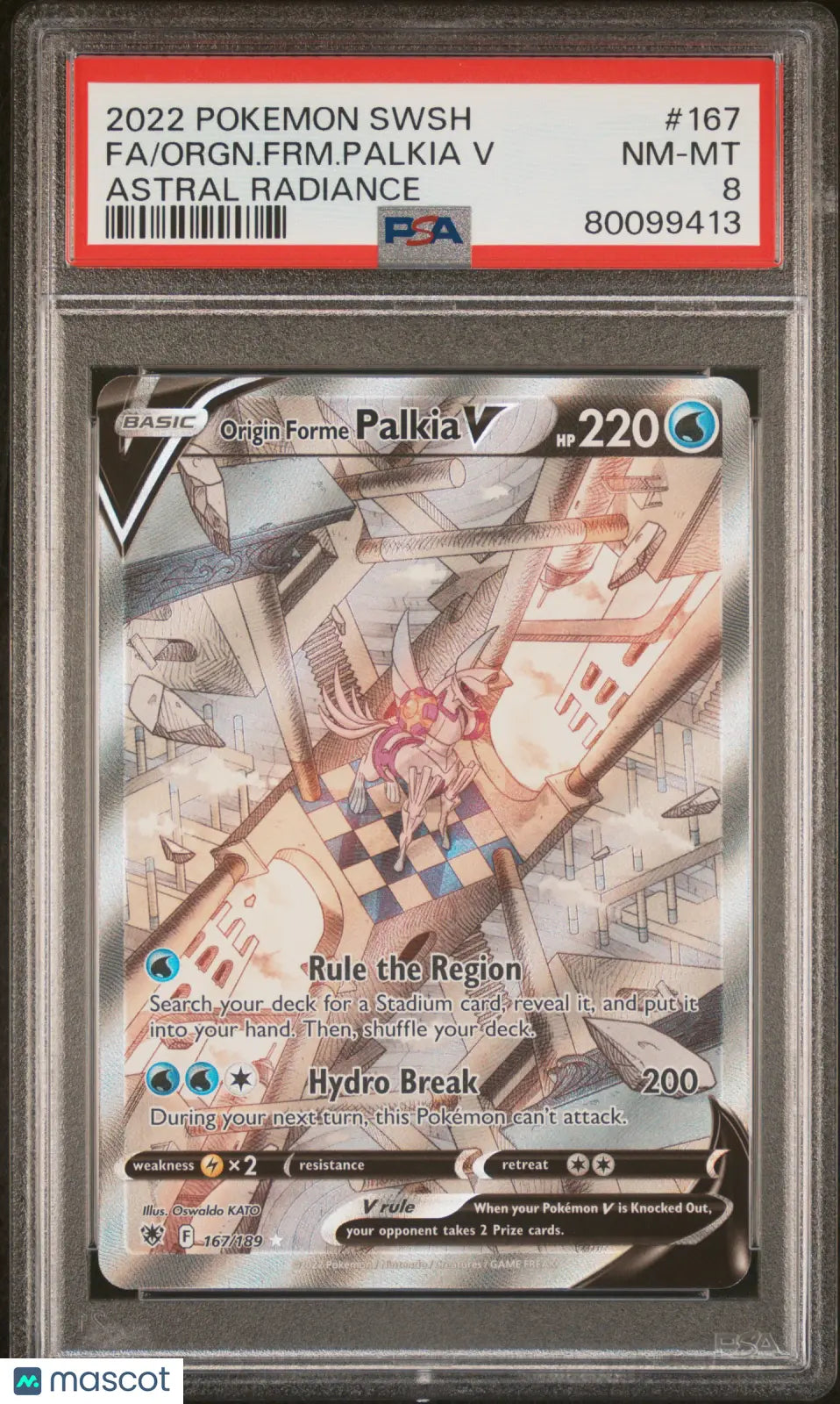 Origin Forme Palkia V PSA 8 2022 Pokemon SWSH Astral Radiance 167/189 