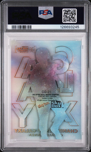 Oswald Peraza PSA 10 RC Rookie Championship Galaxy 2022 Metal Universe 