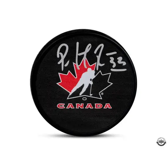 Patrick Roy Autographed Team Canada Rubber Hockey Puck 
