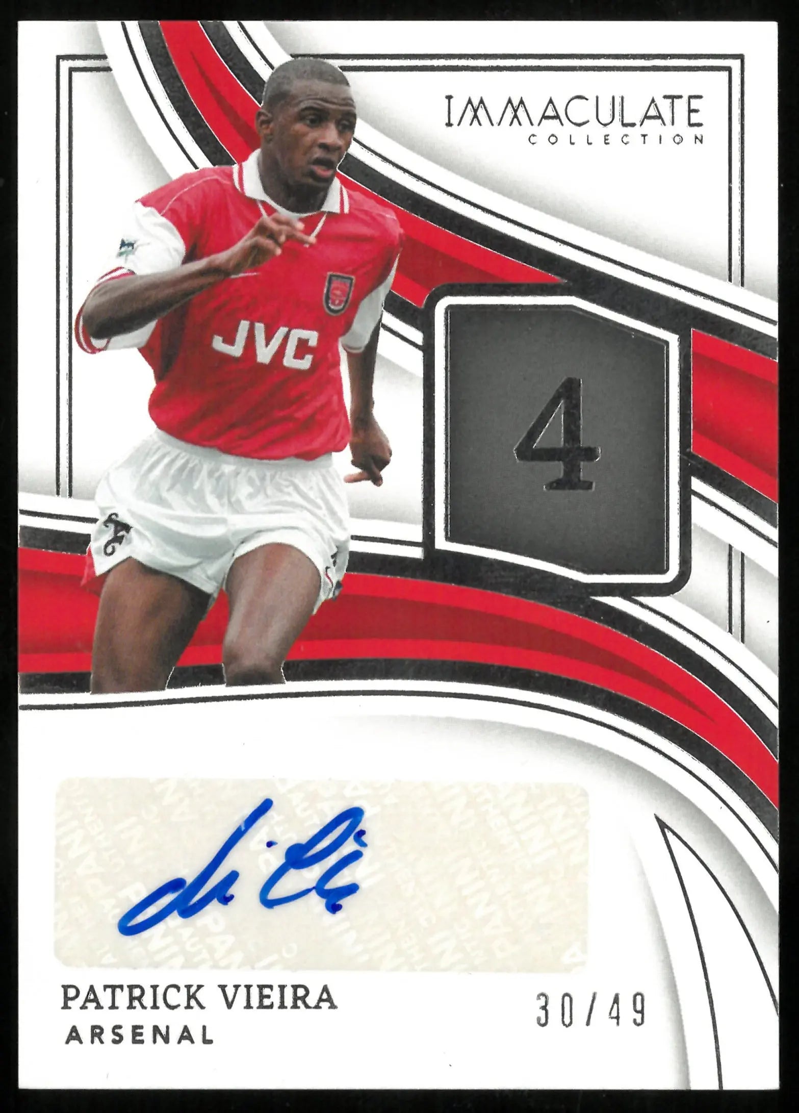 Patrick Vieira /49 Auto Immaculate Numbers Immaculate 2023-24 Arsenal 