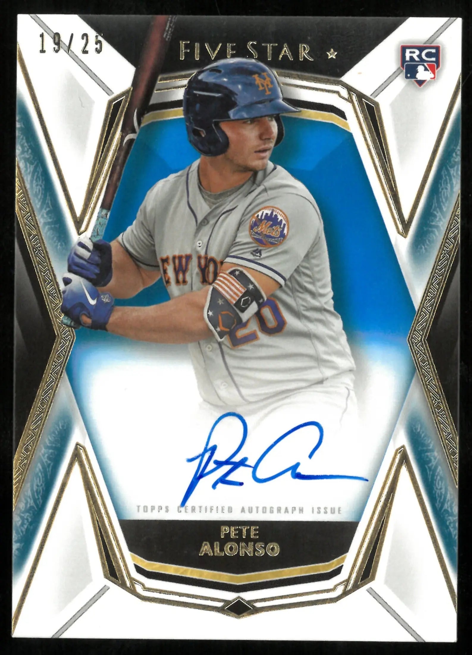 Pete Alonso /25 Five Star Auto RC Rookie 2019 Topps 