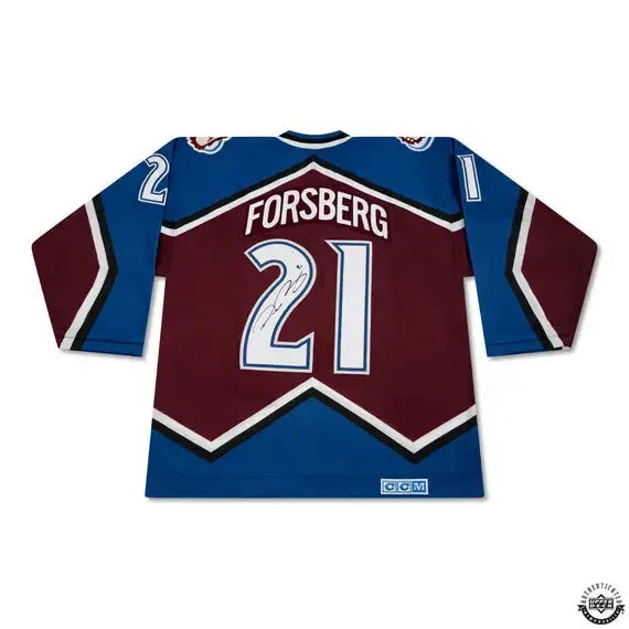 Peter Forsberg Autographed Authentic Red CCM Colorado Avalanche Jersey 
