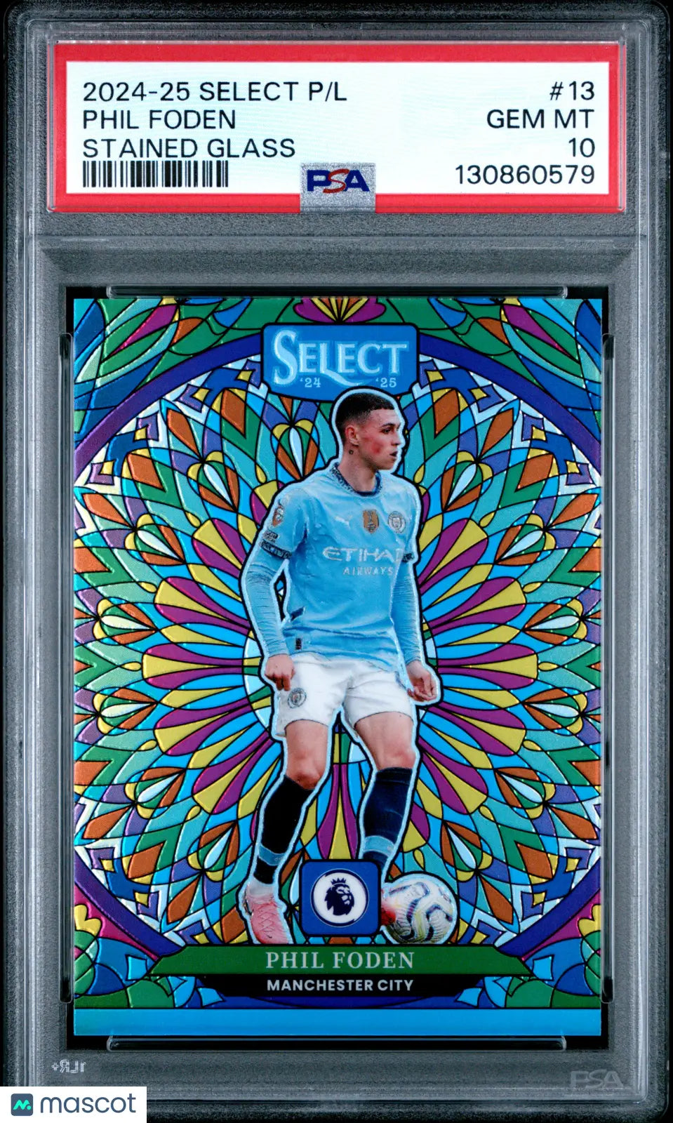 Phil Foden Stained Glass PSA 10 SP SSP 2024-25 Select Premier League 
