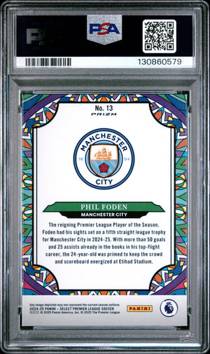 Phil Foden Stained Glass PSA 10 SP SSP 2024-25 Select Premier League 