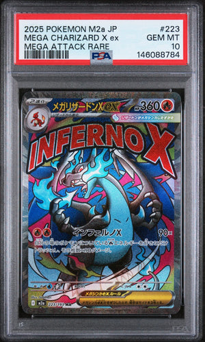 Pokemon Japanese Mega Dream EX Mega Charizard X EX Mega Attack Rare PSA 10 #223 
