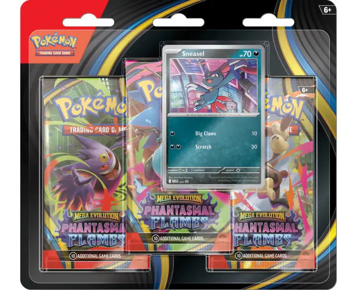 Pokemon Mega Evolution Phantasmal Flames 3 Pack Blister Sneasel 
