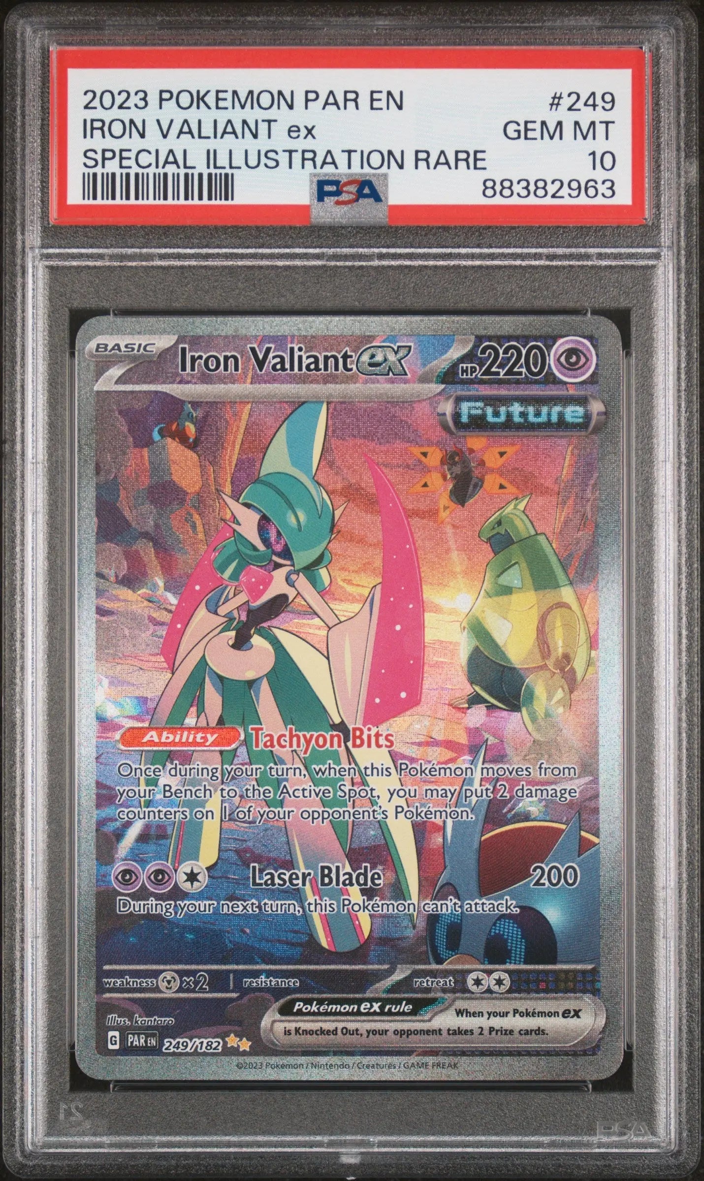 Pokemon Paradox Rift Iron Valiant EX Special Illustration Rare PSA 10 249/182 