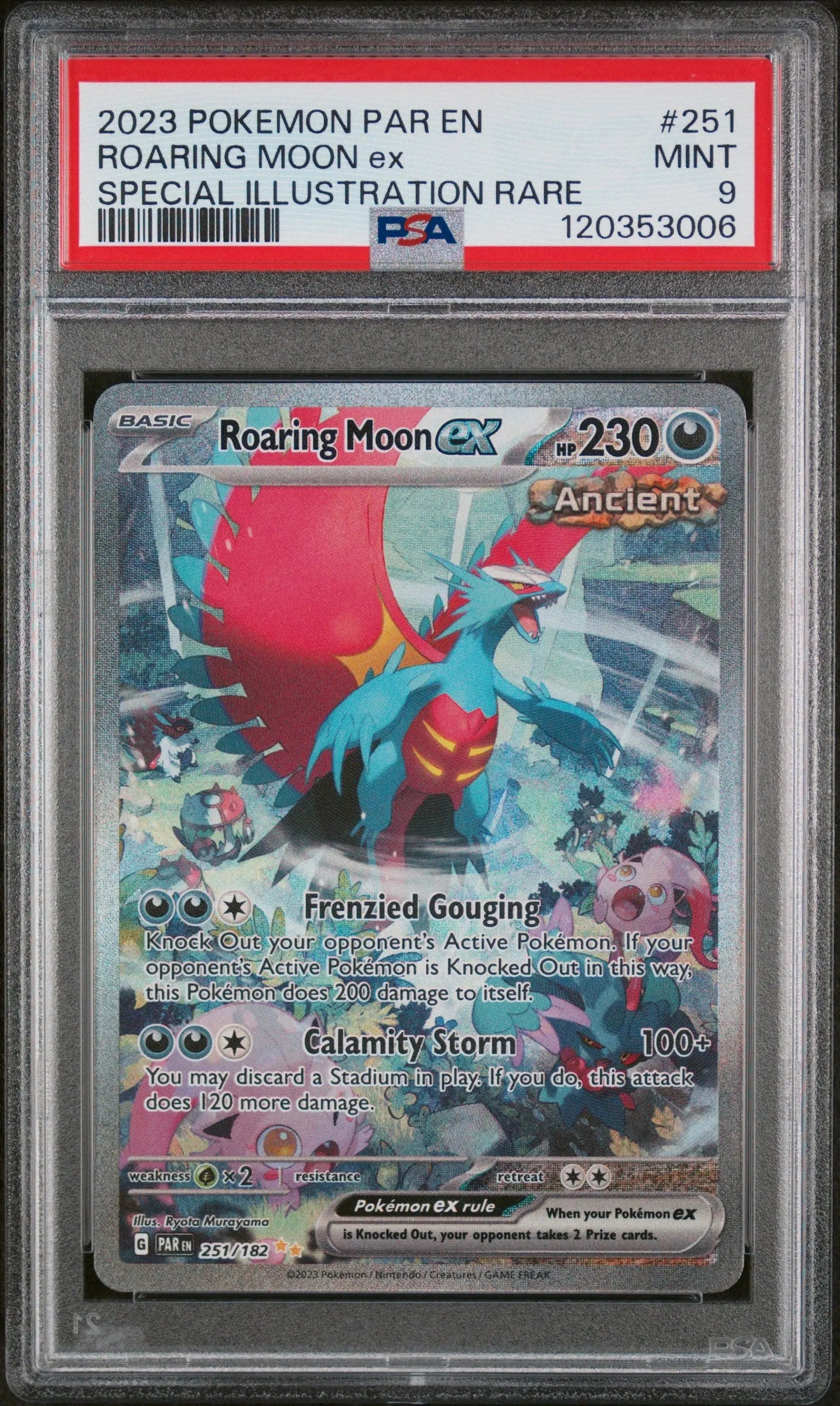 Pokemon Paradox Rift Roaring Moon EX Special Illustration Rare PSA 9 251/182 