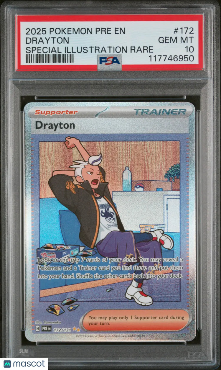Buy Rare Pokemon Prismatic Evolutions Drayton PSA 10 Card