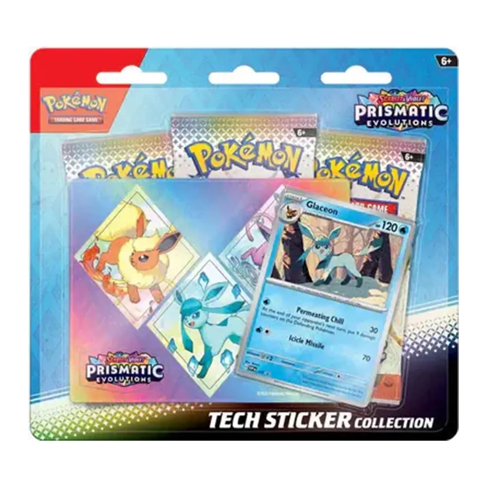 Pokemon Scarlet & Violet Prismatic Evolutions Tech Sticker Collection Glaceon (PRE ORDER) 