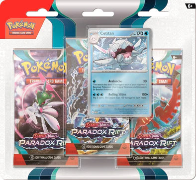 Pokemon Scarlet and Violet Paradox Rift 3 Pack Blister Cetian