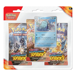 Pokemon Scarlet and Violet Surging Sparks 3 Pack Blister Quagsire 