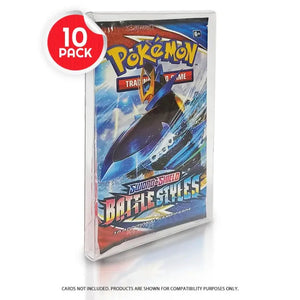 Pokemon Single Pack Booster, Magic, Yu-Gi-Oh Envelope - PET Protector 0.35MM - Pack of 10 