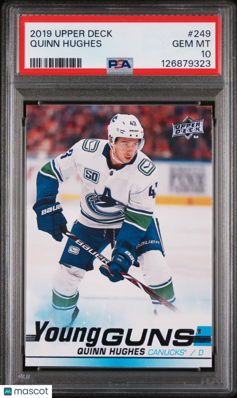 Quinn Hughes Young Guns PSA 10 RC Rookie UD Upper Deck 2019-20 19-20 