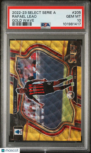 Rafael Leao Gold Wave /10 PSA 10 2022-23 Select Serie A AC Milan 