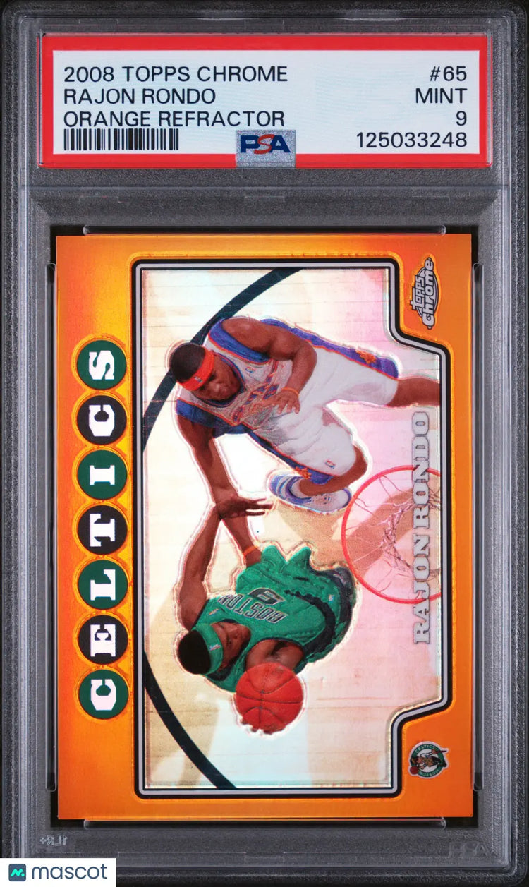 Rajon Rondo 2008 Topps Chrome PSA 9 Orange Refractor Celtics