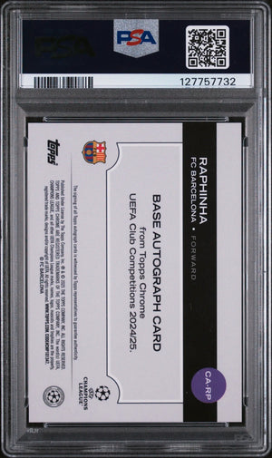 Raphina Auto PSA 9 /99 Green 2024-25 Topps Chrome UCC Refractor 