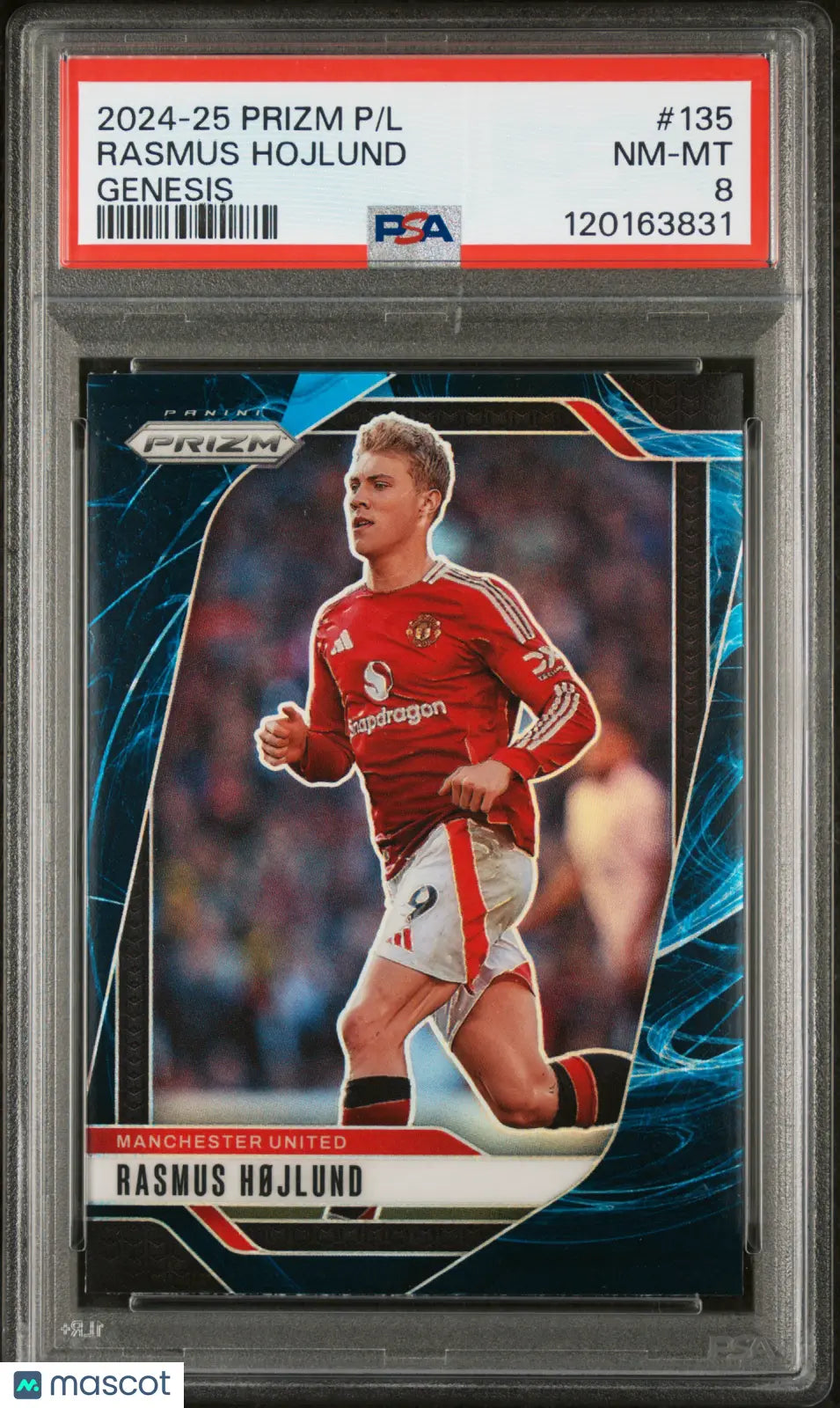 Rasmus Hojlund GENESIS SSP PSA 8 2024-24 Prizm Premier League 