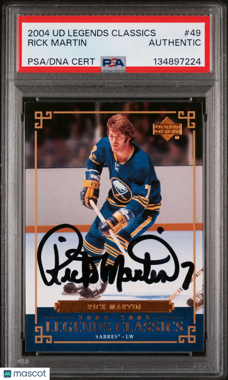 Rick Martin  PSA Auto Authentic 2004-05 Upper Deck Legends Classics 