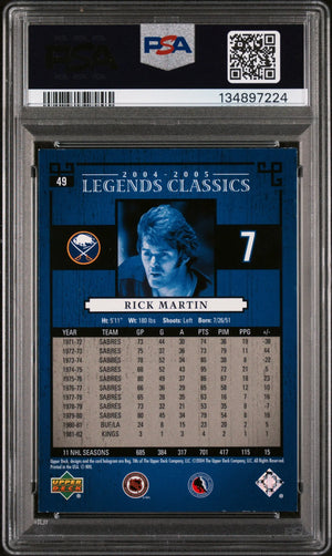 Rick Martin  PSA Auto Authentic 2004-05 Upper Deck Legends Classics 