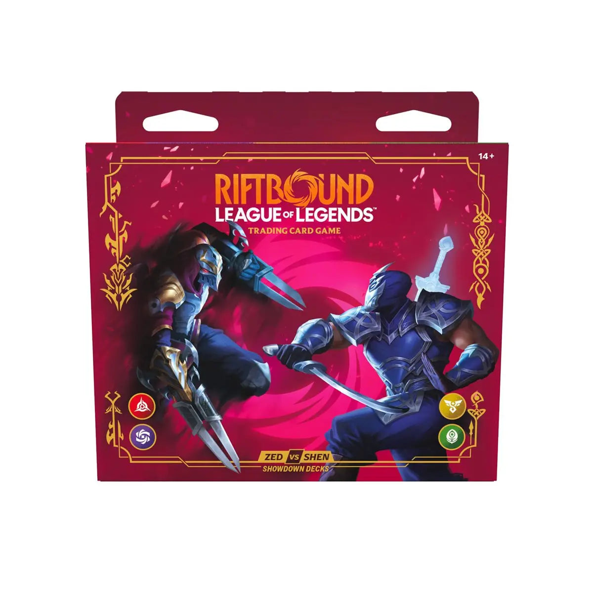 Riftbound League of Legends TCG: Vendetta Zed vs Shen Display 