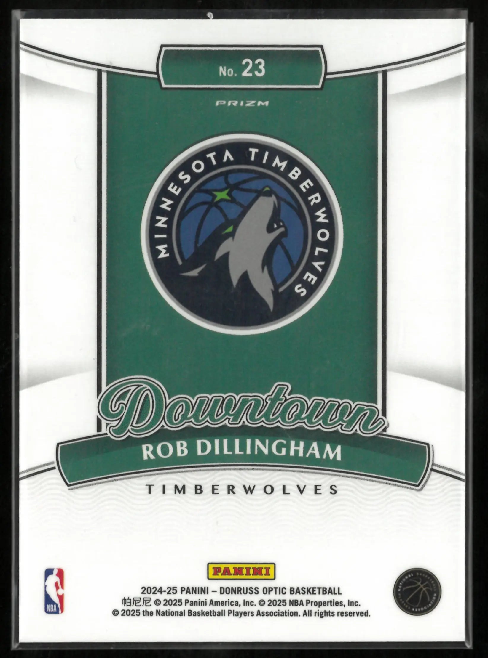 Rob Dillingham Downtown Optic Prizm SIlver RC Rookie 2024-25 