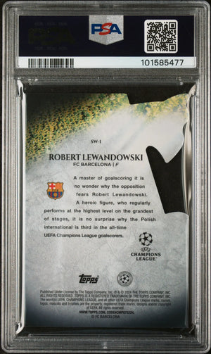 Robert Lewandowski PSA 9 Sword Cards 2023-24 23-24 Topps Merlin UCC 